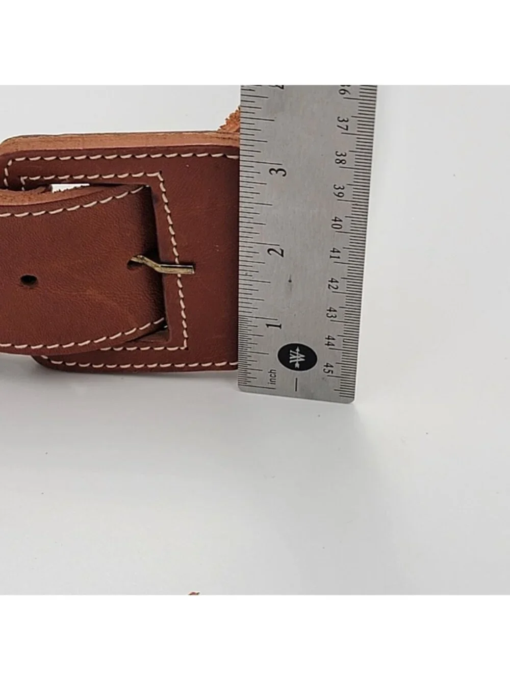 Echo Genuine Italian Leather Belt Medium Brown & Blue Made In USA